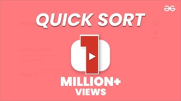 QUICK SORT | Sorting Algorithms | DSA | GeeksforGeeks