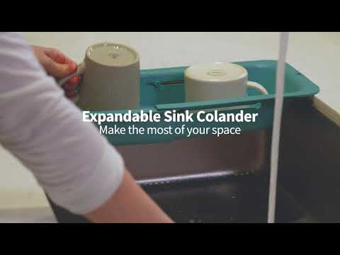 "BLUE GINKGO Extendable Over-the-Sink Colander Review: Ultimate Kitchen Essential!"