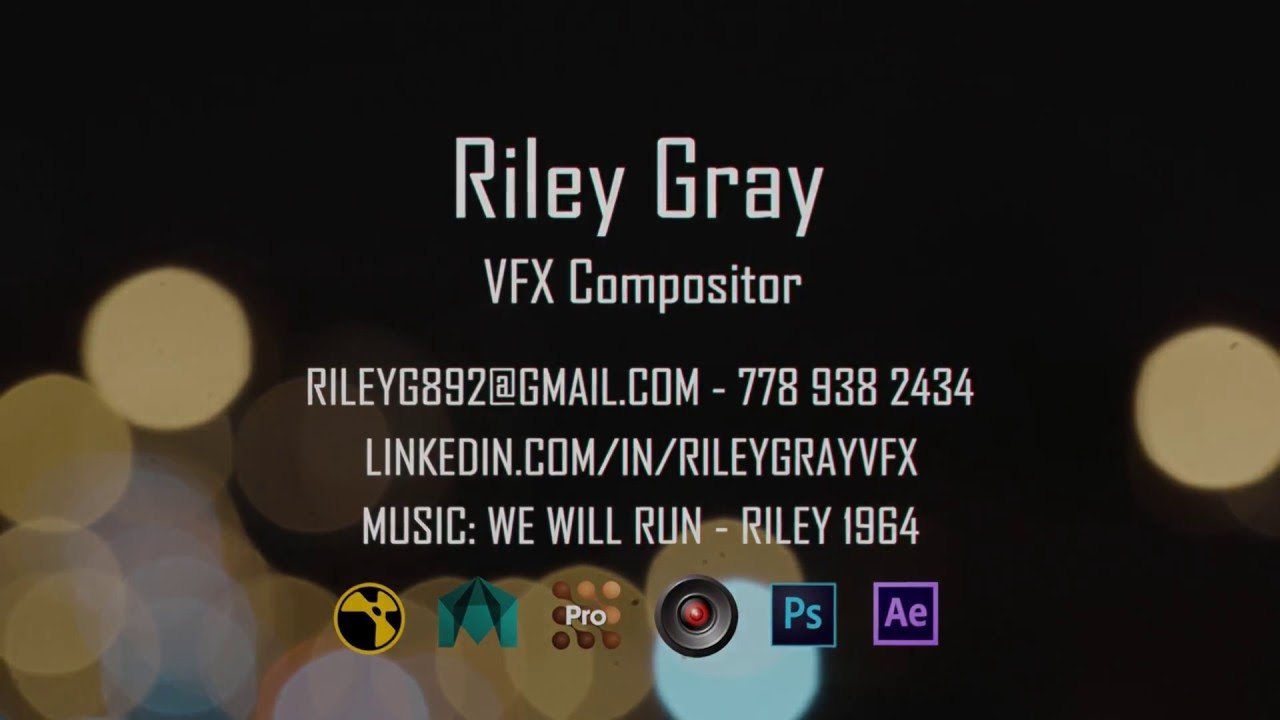Riley Gray VFX Compositing Reel 2016