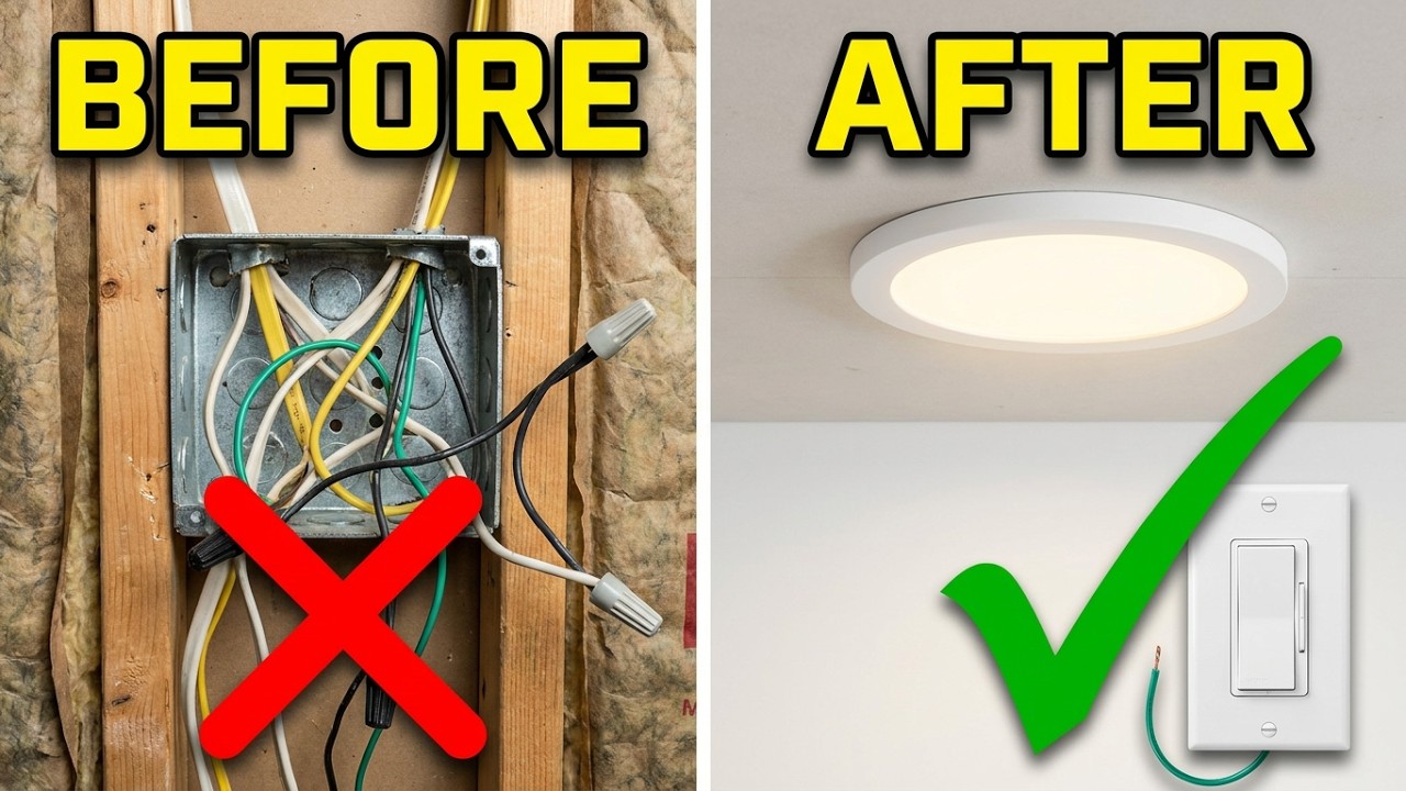 🪛Step-by-Step Installation of LED Light 💡 | Metal Box, Romex 14