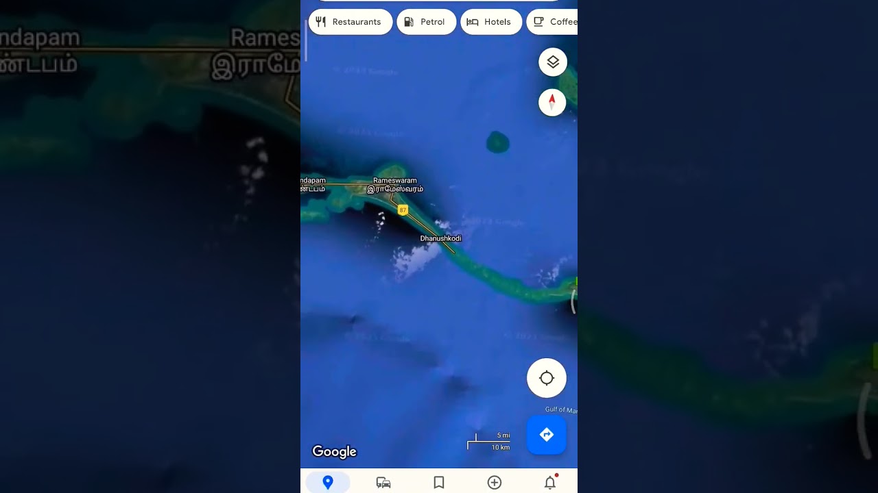 satellite view of ram setu