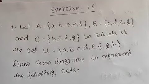 Sets Ex  1F Q no 1 R S Aggarwal, Class 11th Solutions