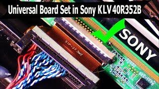 Setup Process Universal motherboard in Sony KLV 40R352B.#Pro Hack