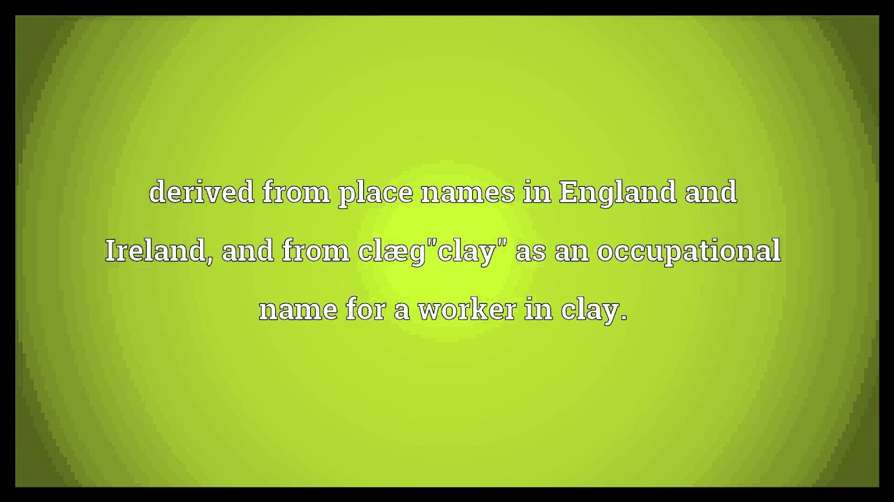 Clare Meaning YouTube