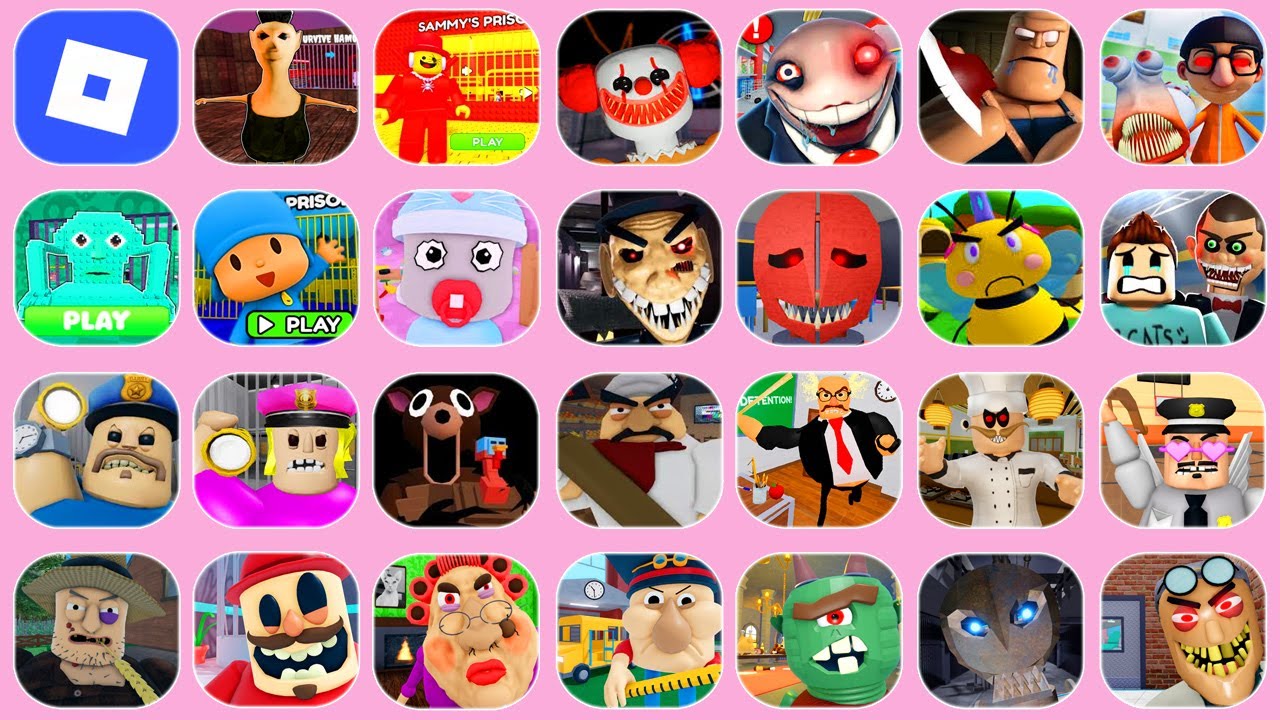 ROBLOX.67'S PRISON.POCOYOS PRISON.THE CARNIVAL OF TERROR.TIM'S FARM OBBY.SIREN COP'S PRISON.INK GAME