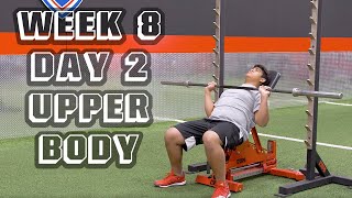Offseason Football Workout Program: Upper Body | Week 8 Day 2