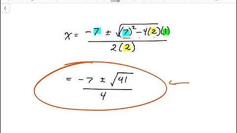 Pre-Calculus 11 Lesson 4.4 "The Quadratic Formula"