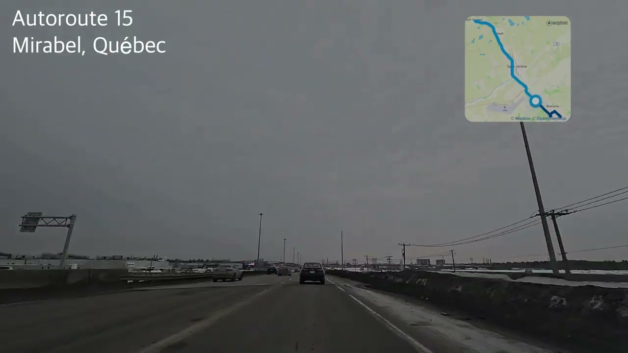 4K Timelapse | 2026 FEB | Autoroute 15 Saint-Sauveur to Blainville