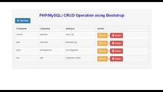 CRUD (CREATE , READ , UPDATE , DELETE) EN PHP ET MYSQL