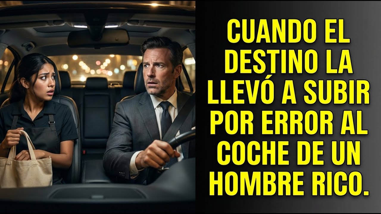 Cansada después de dos turnos, se sube por error al carro de un hombre rico.
