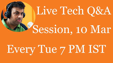 #75 Live Tech Q&A Session with Geekyranjit - 10 March 2015