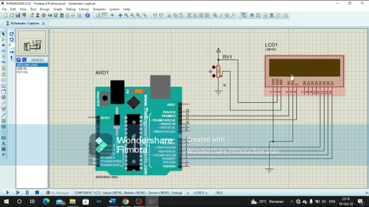 Simulasi Rangkaian LCD Menggunakan Aplikasi Proteus dan Arduino