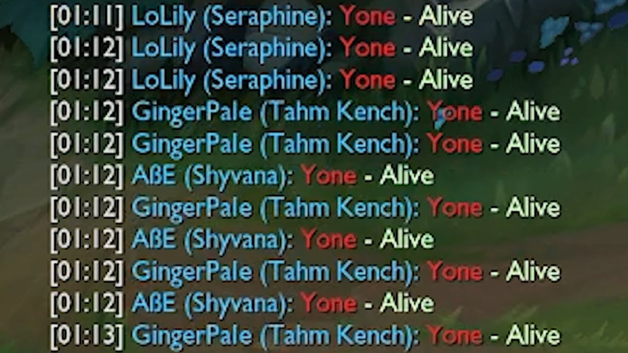 Did you say you banned Yone