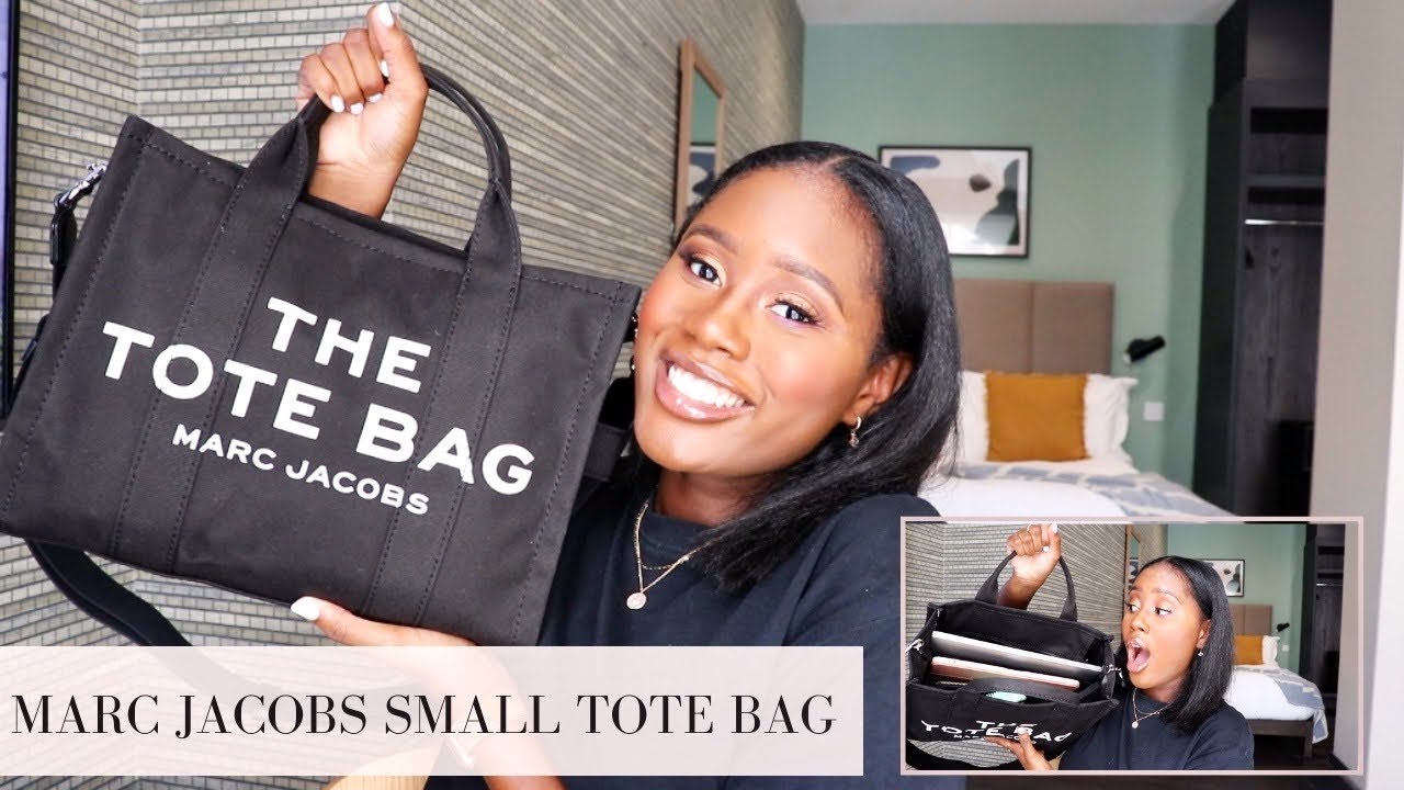 MARC JACOBS 'THE SMALL TOTE' BAG UNBOXING  WHAT FITS INSIDE?  #marcjacobssmalltote #marcjacobs 