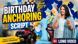 Birthday Anchoring Script in Malayalam | Complete Script for 1st Birthday Celebration | Long Video