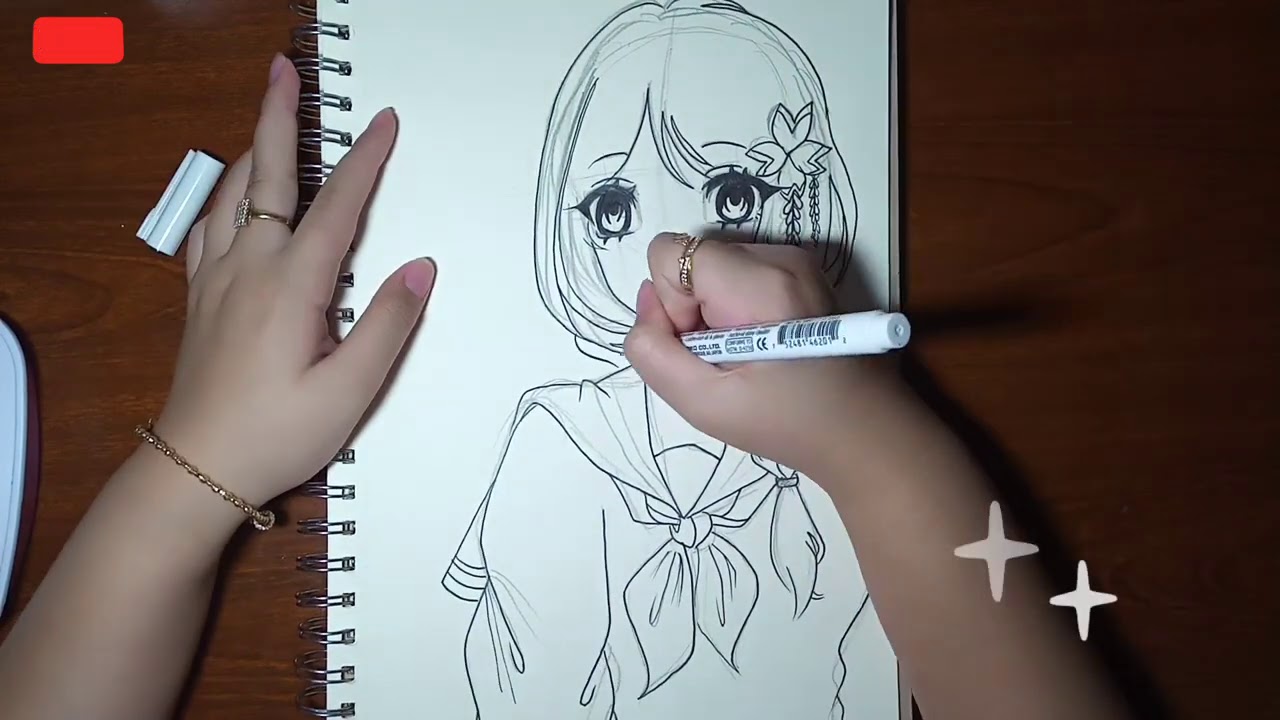 Cách vẽ Anime girl phong cách nữ sinh - youtube
