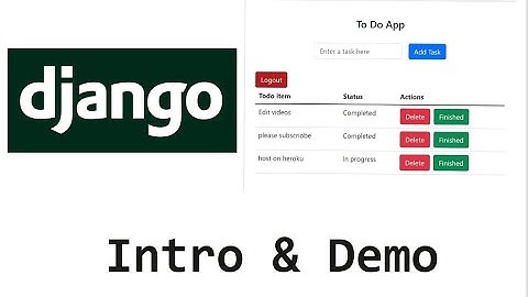 1 Intro & Demo | Django Fullstack Todolist Website