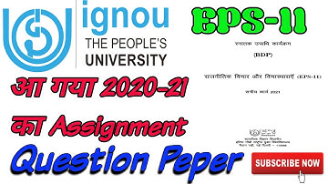 EPS-11 Assignment Question Paper 2020-2021 #Ignouupdate #Eps-11SolvedAssignment2021
