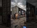 The abandoned shipping container becomes a luxury glass retreat #shorts #reels #viral #trending