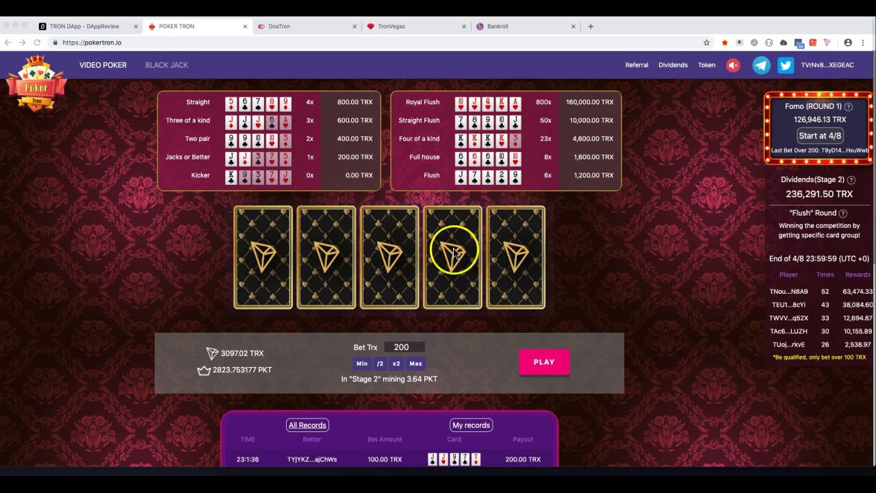 Poker Tron Stage 1 Payout | Amazing Dividends | Dapp Updates