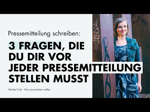 Video: Was Ist Eine "Pressemitteilung"