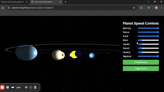 3D Solar System Project On GitHub