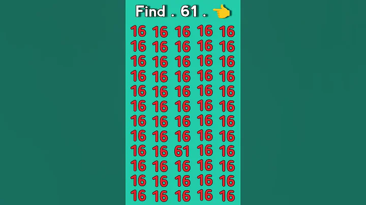Find odd number 61 ; #shorts #maths #facts #shortvideo #tiktok #viralvideo #squidgame #find