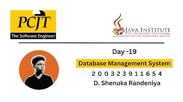 Data Base Task 19 |Use Query Statement to Enter, Modify, Delete, Search data|Java Institute