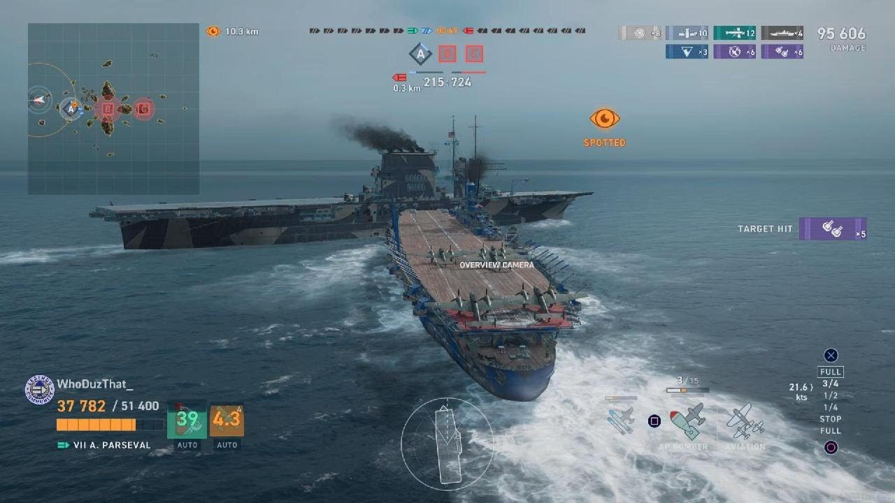 WoWs: Legends Tier 7 German CV A. Von Parseval RAM THAT CARRIER!!!