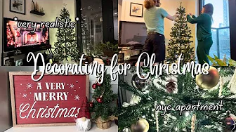 Decorating My NYC Apartment for Christmas | first holiday season in my new home *realistic*