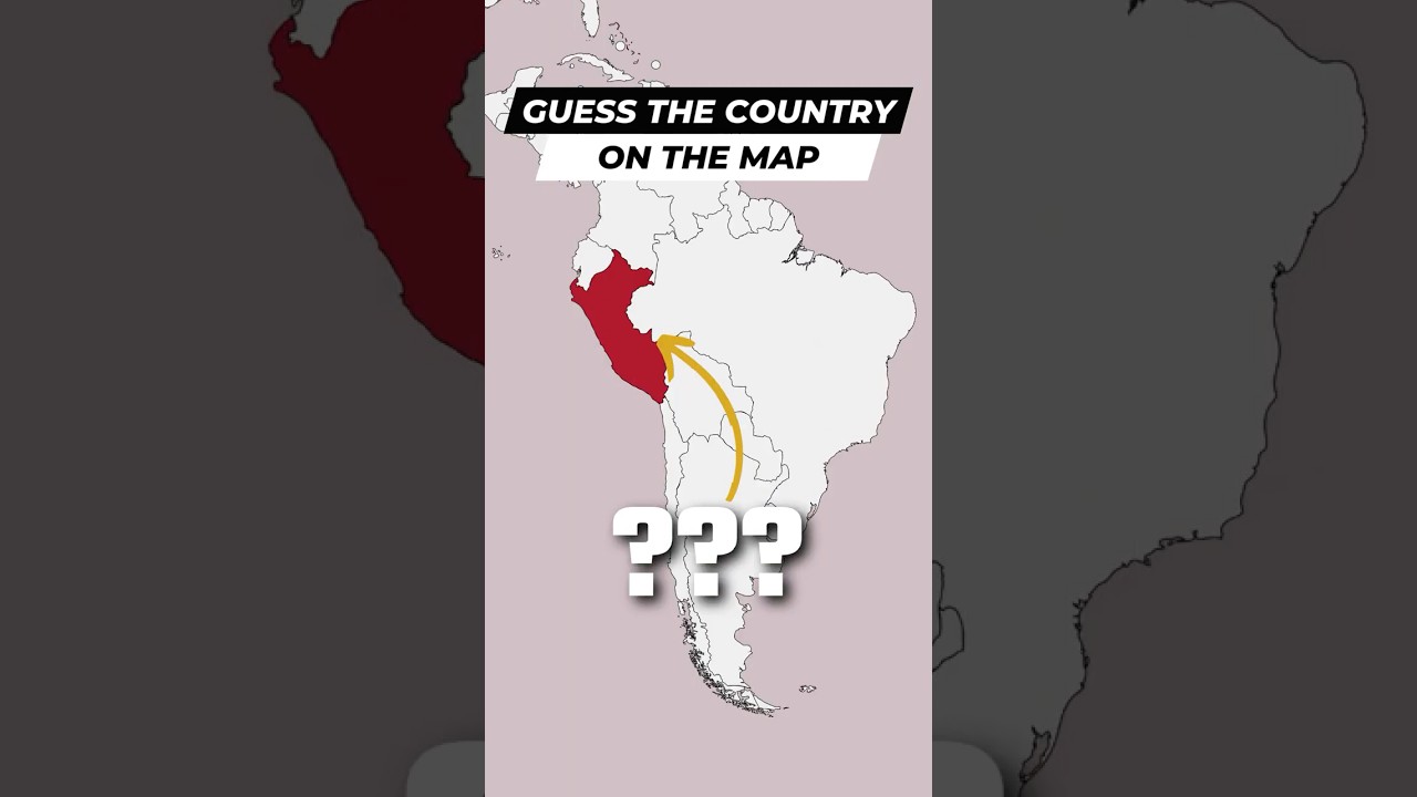Guess the country on the map - South America geography quiz