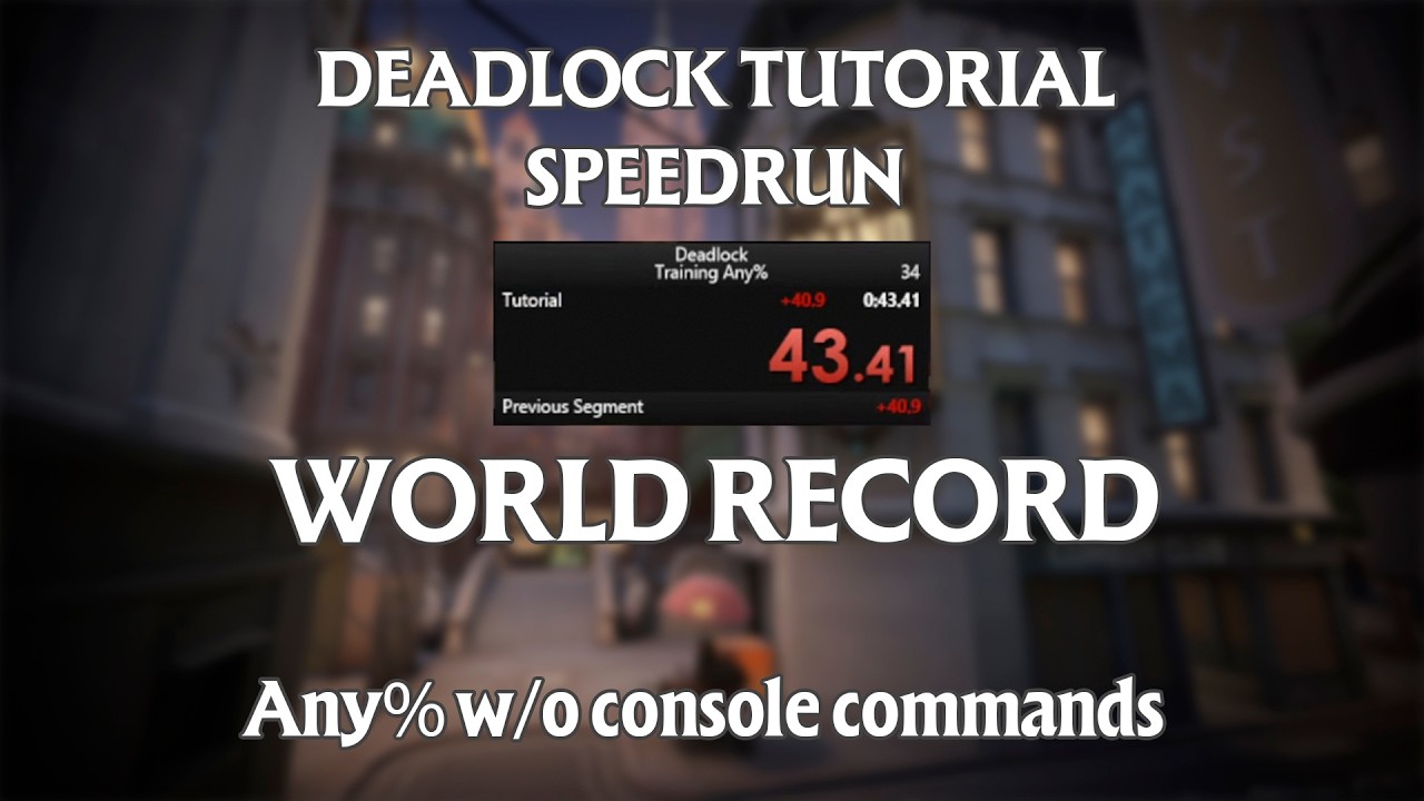 Deadlock Tutorial Speedrun WR Any% w/o console