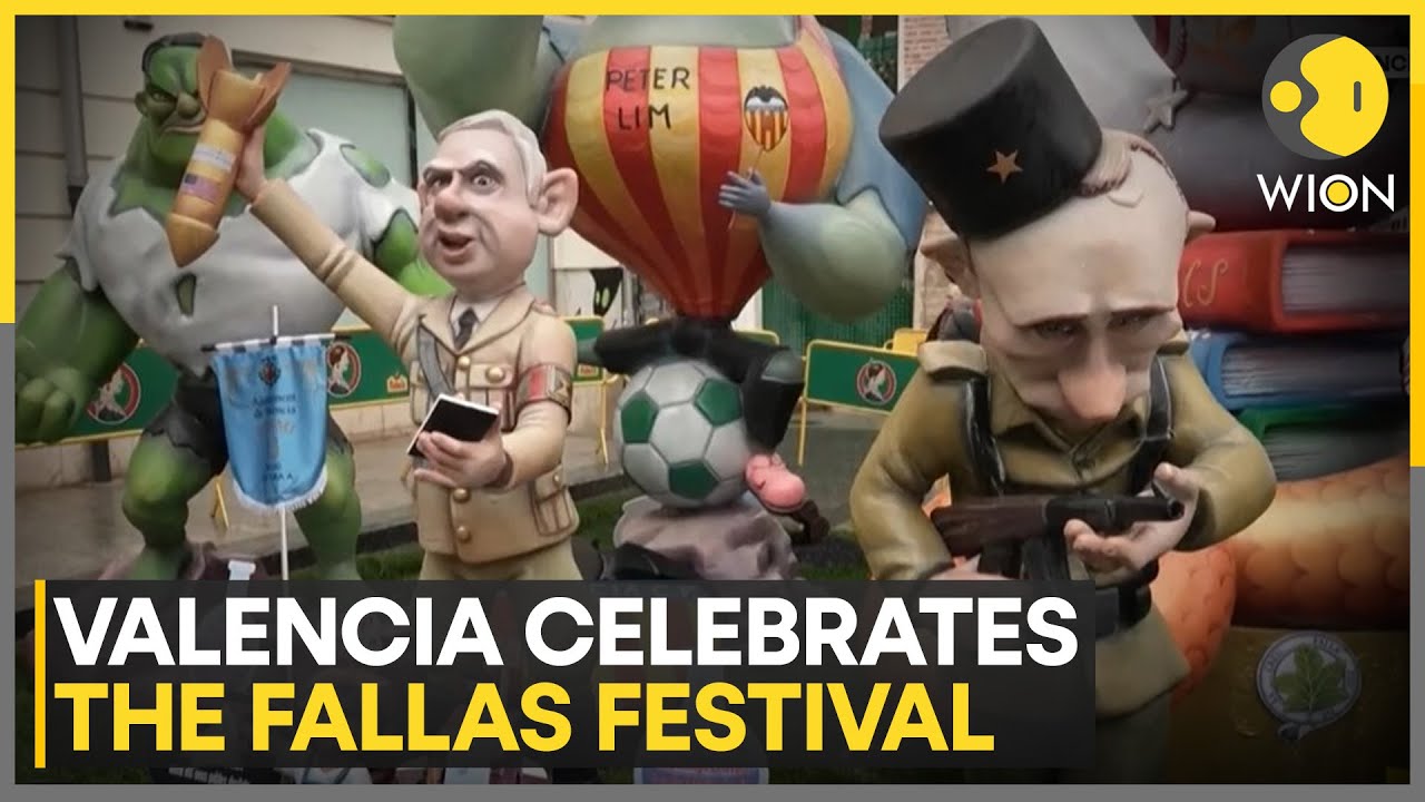 Valencia Celebrates The Fallas Festival, Sculptures Poke Fun At Local & International Politicians