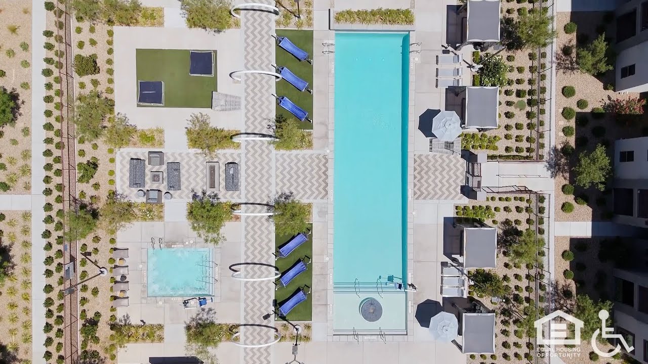 Вид на закате (15 секунд с аудиоописанием) | Апартаменты в Лас-Вегасе, Невада | Greystar