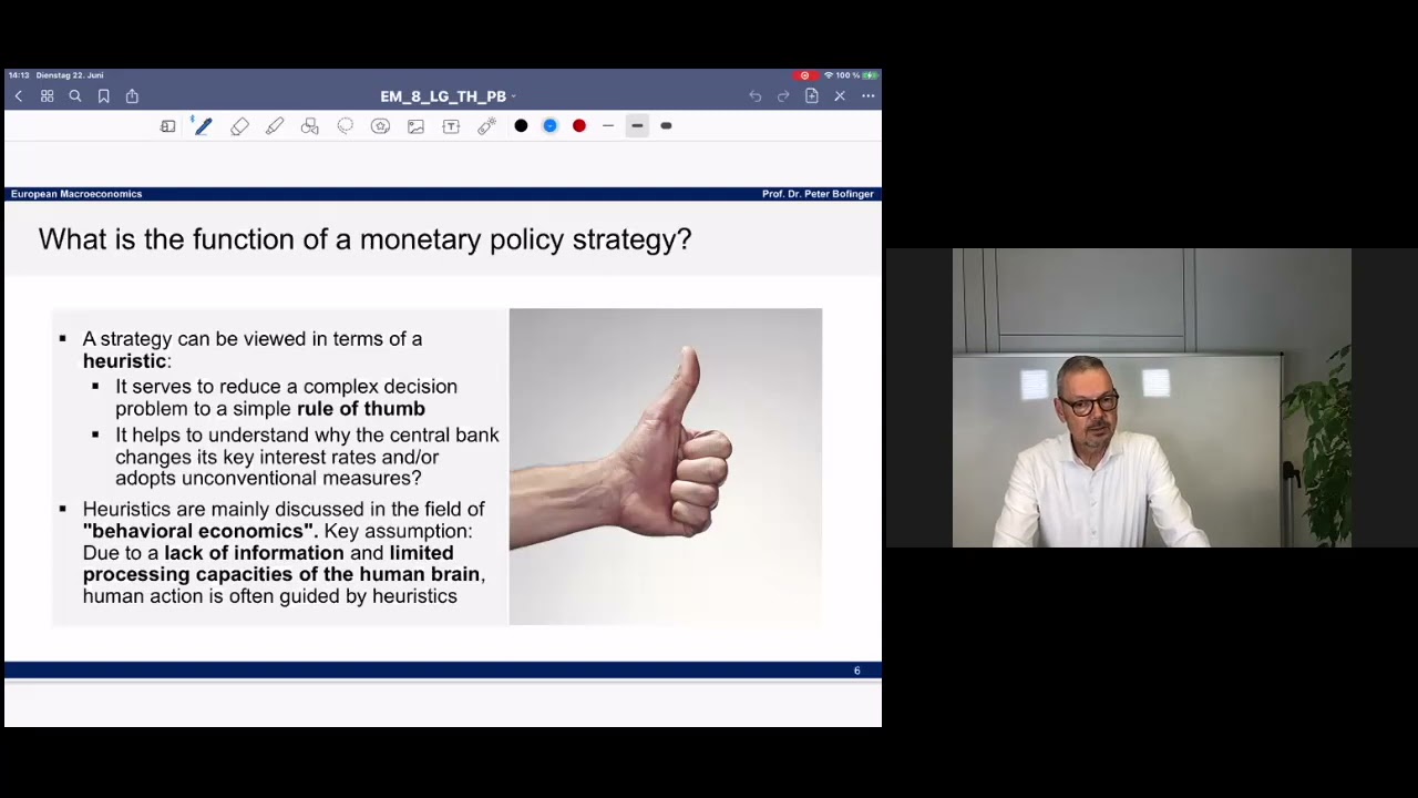 European Macroeconomics  - Lecture 9  - Prof Peter Bofinger