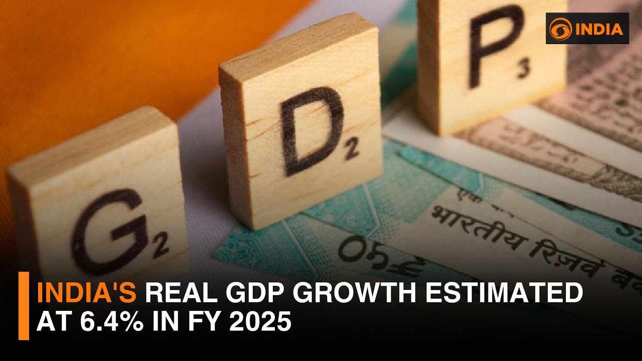 India's real GDP growth estimated at 6.4% in FY 2025 | DD India - YouTube