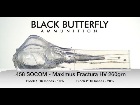 Black Butterfly Ammunition, .458 SOCOM, 260 gr, MAXIMUS FRACTURA (High Velocity Facturing)