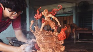 ONE PIECE Wood Carving - Portgas D ACE from Special Red wood  [ワンピース]