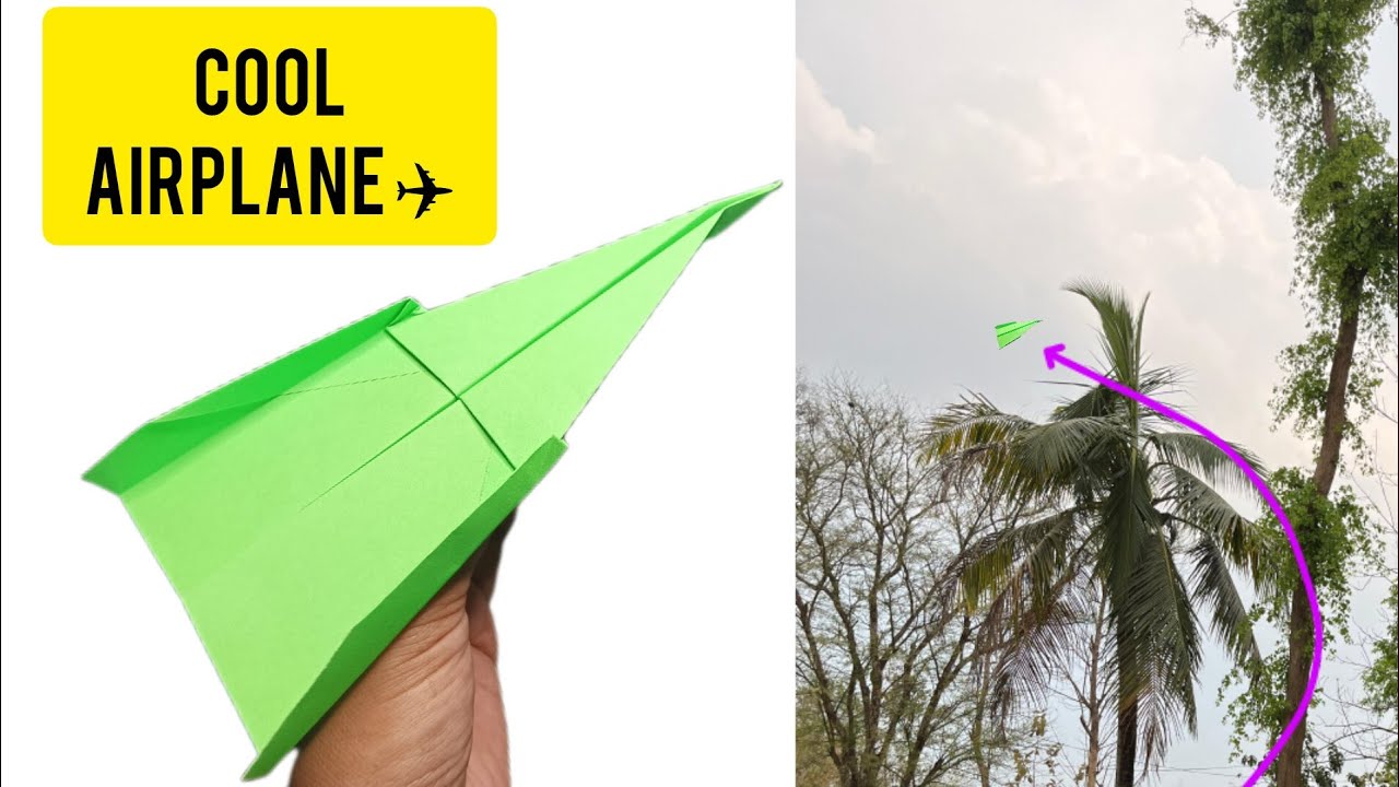 Как сложить крутой летающий бумажный самолетик оригами шаг за шагом 