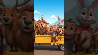 Truck Vocabulary for Kids 🚚 | Animals Cartoon Learning Video in Gujarati &amp; English