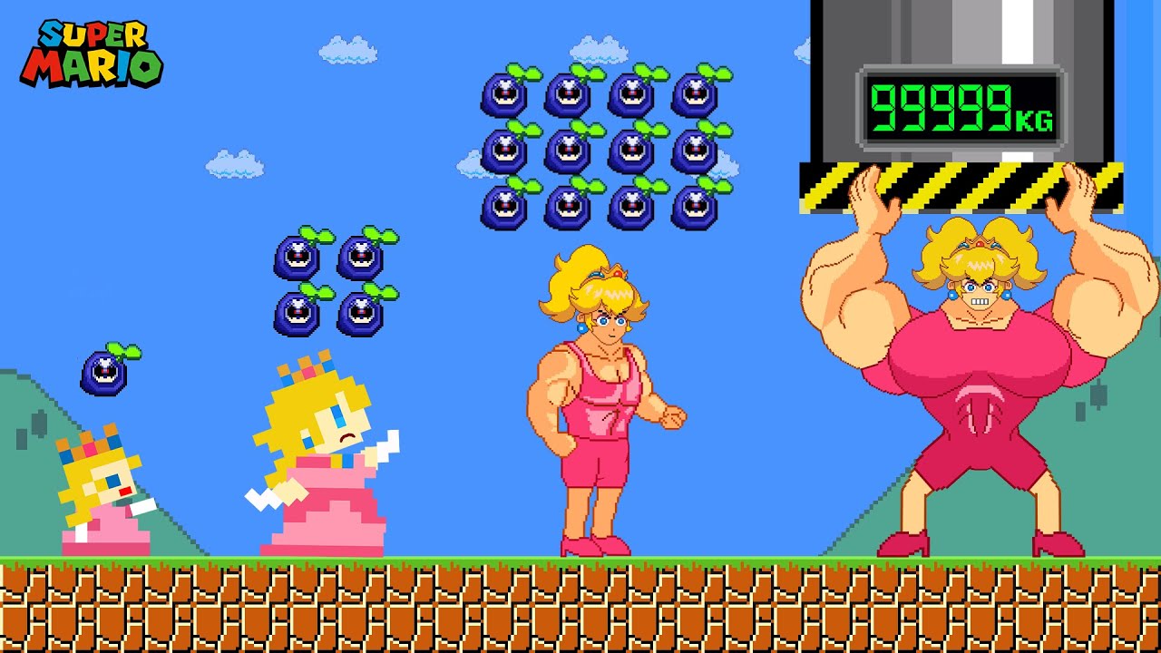 Upgrading Peach to the BIGGEST Ever in Super Mario bros | Game Up