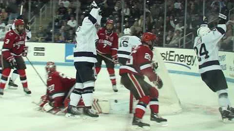 Penn State Hockey - Andrew Sturtz through the legs...