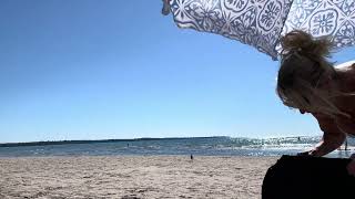 Odd Time To Be At Sand Bank Beach.