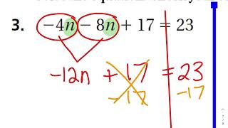 Lesson 1.2 - Solving Multi-Step Equations (part 2)