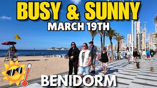 Benidorm - Busy Levante Beach, Sunny Weather & Local Festivities! 😲☀️