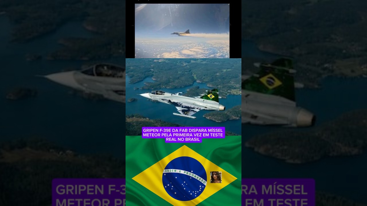 GRIPEN F-39E DA FAB DISPARA MÍSSEL METEOR PELA PRIMEIRA VEZ EM TESTE REAL NO BRASIL AVIÃO AVIÃO 🛬🇧🇷