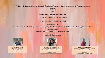 Day 7 of 7- Day International Level Online Faculty Development Programme (FDP)