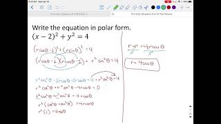 Pre-Calculus Chapters 9 & 10 Test Review