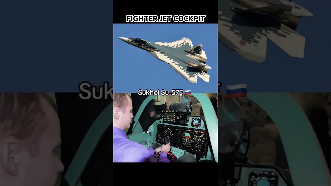 Sukhoi Su-57E Cockpit & Stealth Jet in Action Russia’s 5th Gen Fighter 