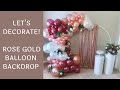 Rose Gold and Burgundy Balloon Backdrop For My 100th Video Celebration! | Time-Lapse Setup